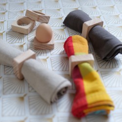 Lot de 6 ronds de serviette
