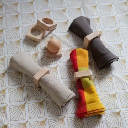 Lot de 6 ronds de serviette