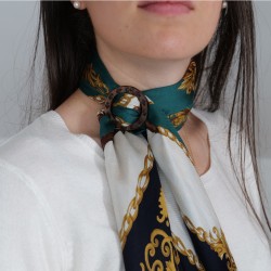 Bijou de foulard - 12 petits Cœurs Vendéens / Sacré Cœurs